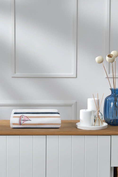 Özdilek Modern Mariner Nakışlı El ve Yüz Havlusu 50x90 cm