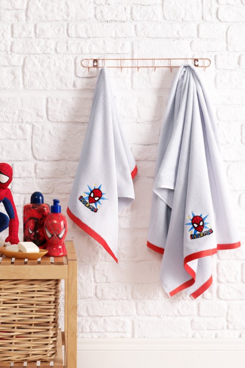 Özdilek Spiderman Grey Lisanslı 2'Li Havlu Set