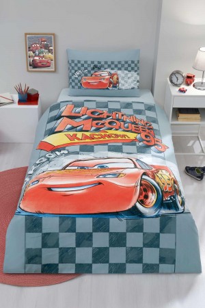 Özdilek Cars Mcqueen Speed Tek Kişilik Disney Lisanslı Lastikli Çocuk Nevresim Takımı