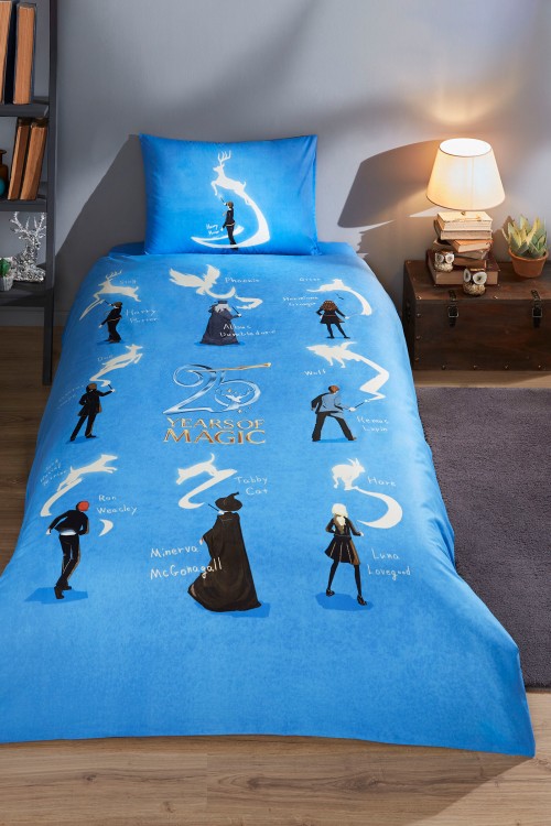 Özdilek Harry Potter Patronus Tek Kişilik Lisanslı Lastikli Çocuk Nevresim Takımı