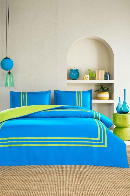 Özdilek Neon Frame Çift Kişilik Lastikli Çarşaf Nevresim Takımı