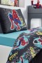 Özdilek Spiderman Street Tek Kişilik Lisanslı Lastikli Çarşaf Kapitone Çocuk Nevresim Takımı