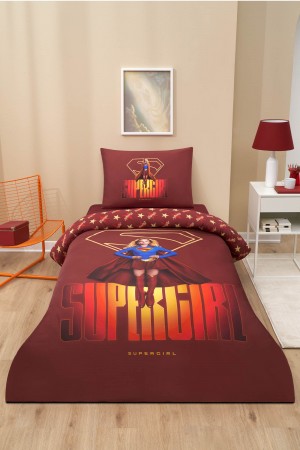 Özdilek Supergirl Lisanslı Lastikli Çarşaf Tek Kişilik Nevresim Takımı